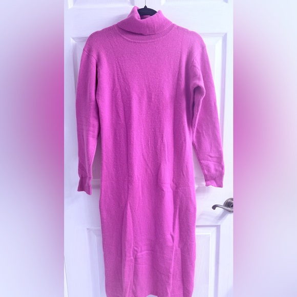 Ralph Lauren 100% Cashmere Women's Sweater Turtleneck Dress  Pink - Picture 2 of 7